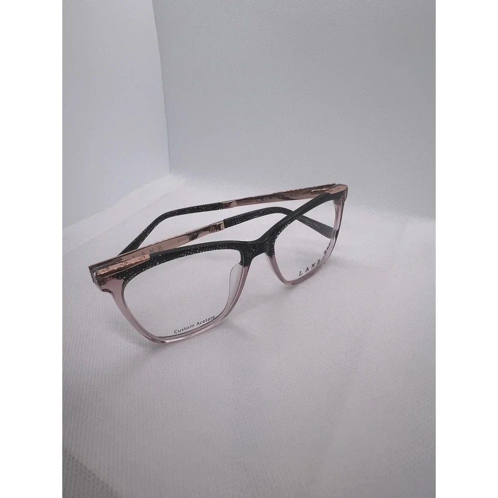 L.A.M.B. LA119 Black & Rose‎ Gold Eyeglasses Frames Designer Eyewear